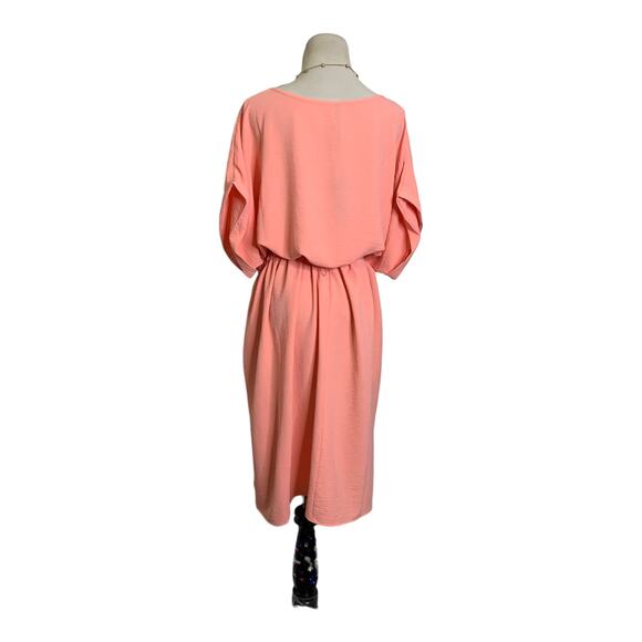 Savii Capri melon sunset short sleeves mini belted dress size 3X - Picture 10 of 11